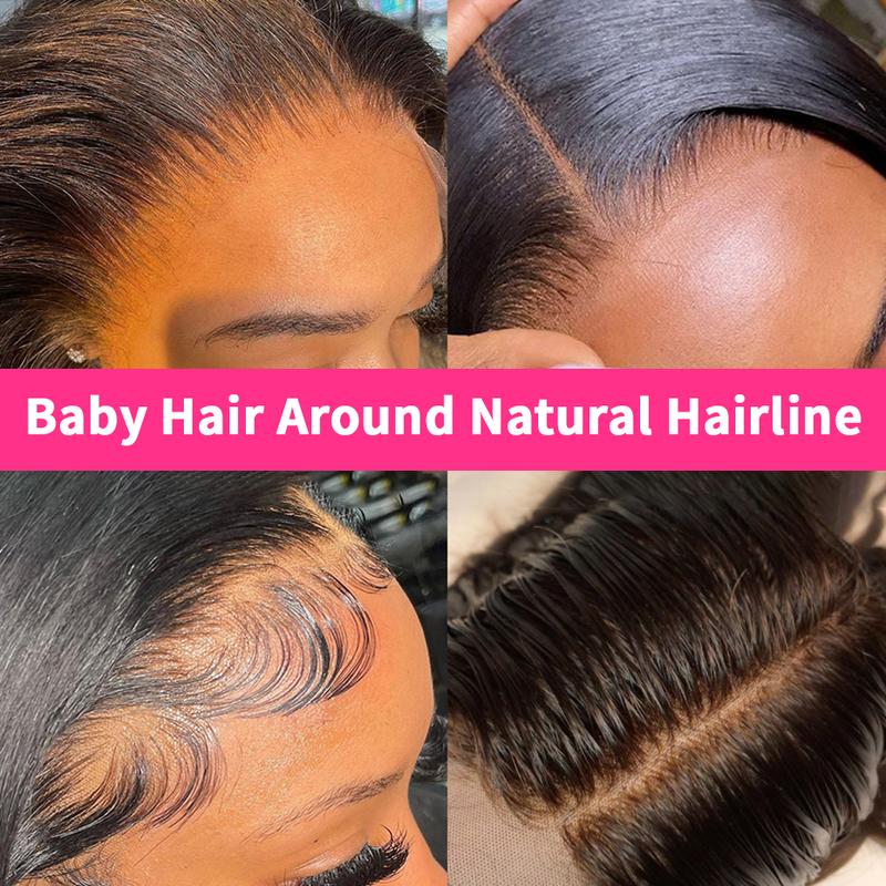 13X4 13x6 Straight Lace Front Wigs Straight Brazilian Human Hair Wigs 180% Density For Women Human Lace Wigs Bleached Knots Remy Hair Wig — vignette 3