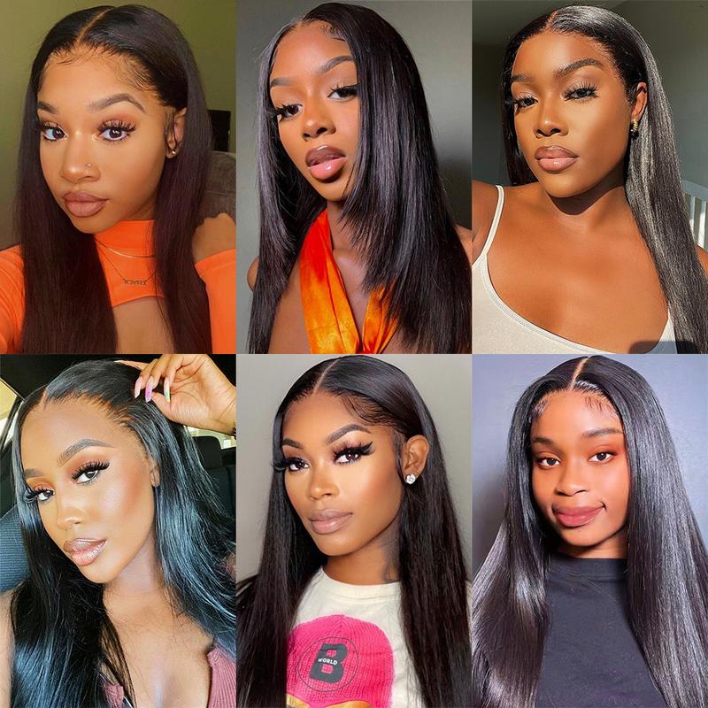 13X4 13x6 Straight Lace Front Wigs Straight Brazilian Human Hair Wigs 180% Density For Women Human Lace Wigs Bleached Knots Remy Hair Wig — vignette 8