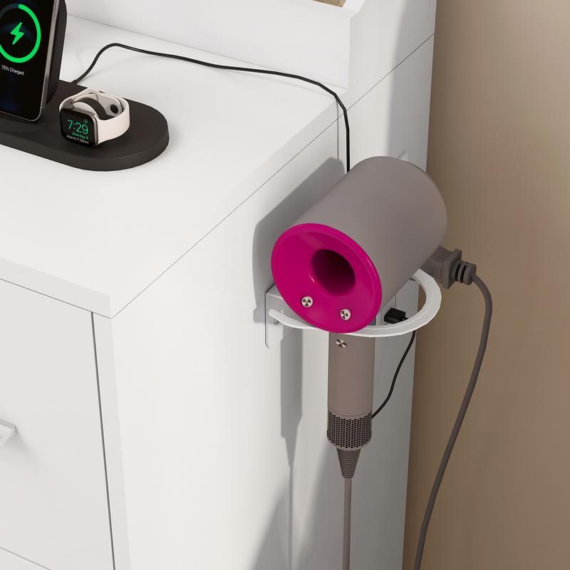 【2 colis expédiés】SomoHome Coiffeuse de maquillage moderne avec miroir, 12 lumières LED réglables, coiffeuse avec prises électriques, 7 tiroirs et 3 plateaux de maquillage, blanche — vignette 5