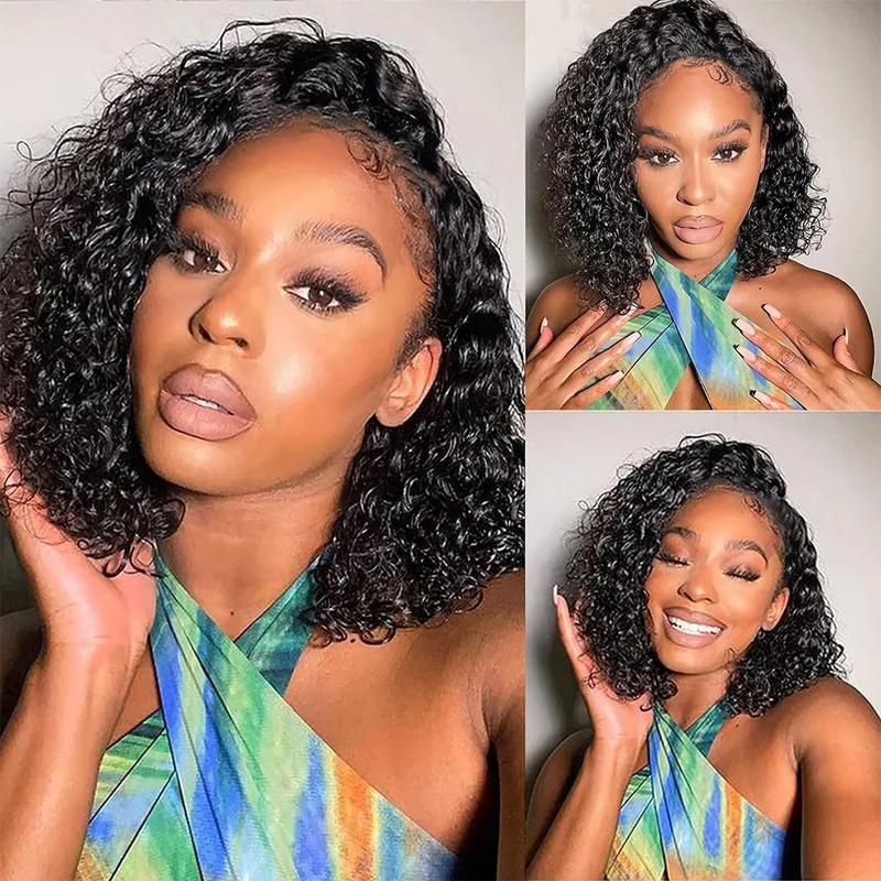 200 Density 3 In 1 Half Wigs Human Hair Curly Glueless Wig Natural Curly Adjustable Half Wig For Women — vignette 8