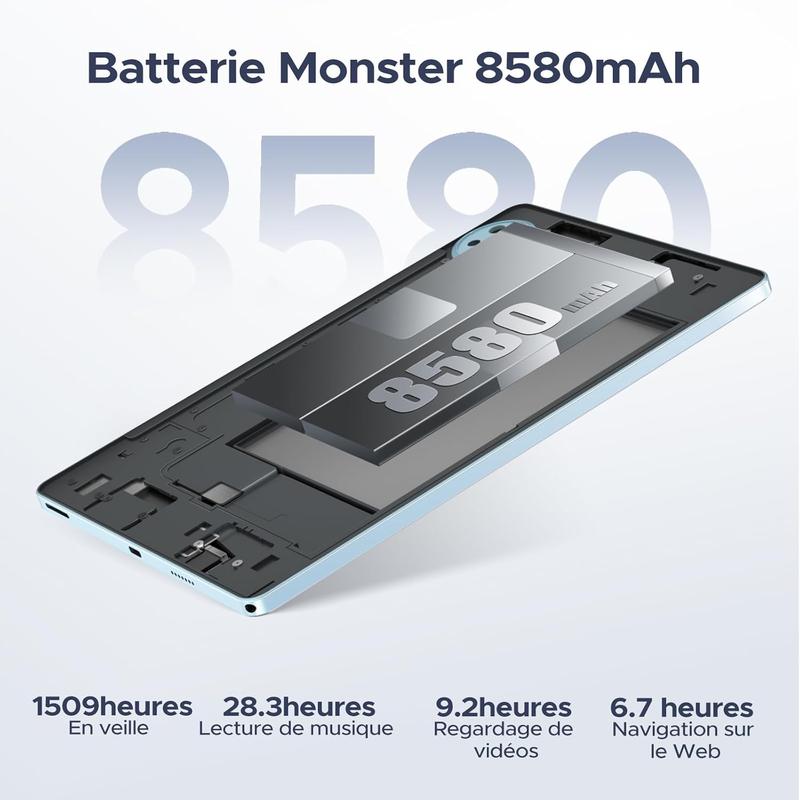 【2026】DOOGEE Anyreal U11 Tablette Clavier intégré ,Android 15, Tablette 11 Pouces, 16GB RAM+128GB ROM(2TB TF), Octa-Core Tablette Tactile, 8580mAh, Corps Métallique Ultra-Mince 7,9 mm, Caméra 13MP, Support Face ID/5G WiFi — vignette 4