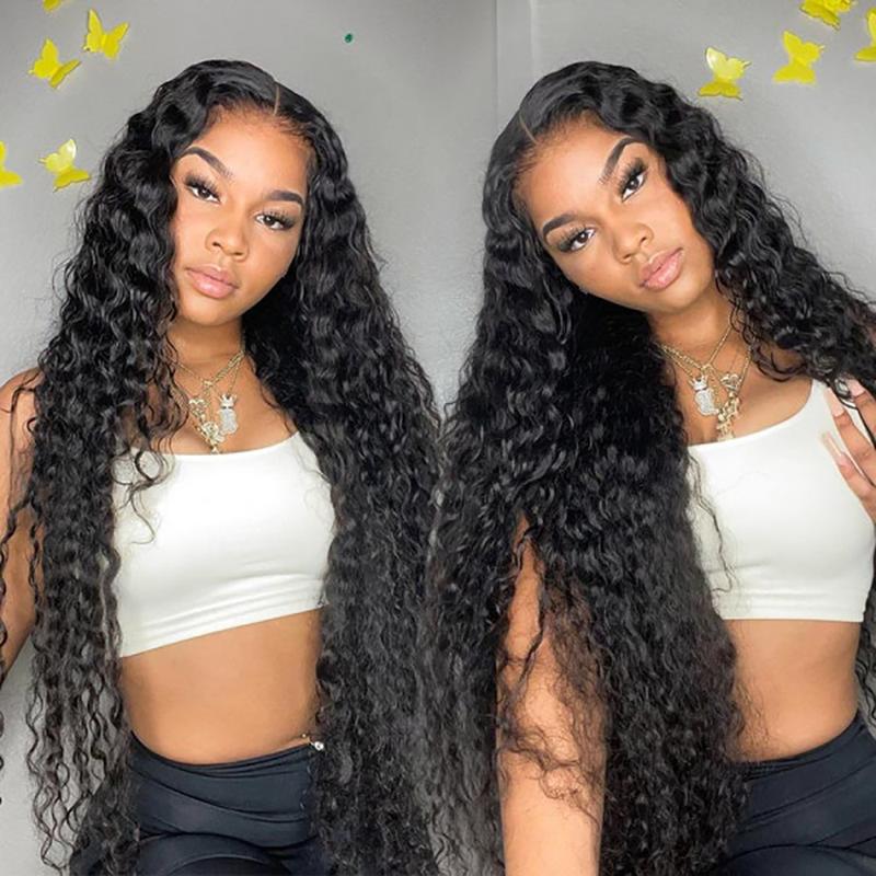 [28 pouces 99€]Idoli Perruques Lace Front Bouclées de 13x6 en cheveux humains, perruques Lace Front HD, densité de 180 % — vignette 5