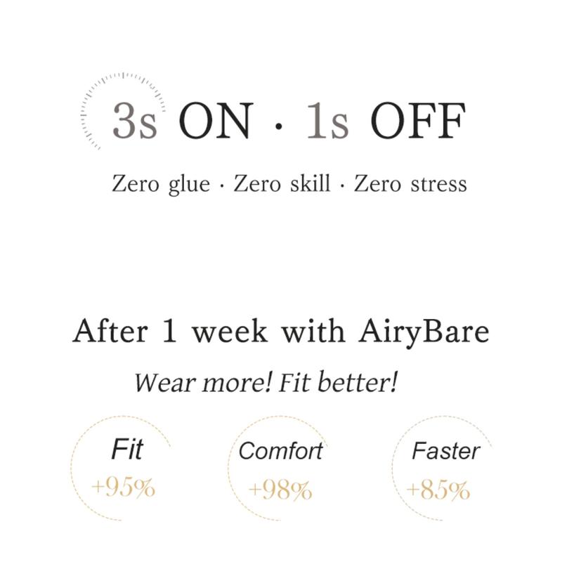 AiryBare faux cils magnétiques doux, boîte tout-en-un, réutilisables, sans colle, résistants à l’eau, légers, look naturel, 1 ensemble (4 pièces) – cosmétique, maquillage — vignette 3