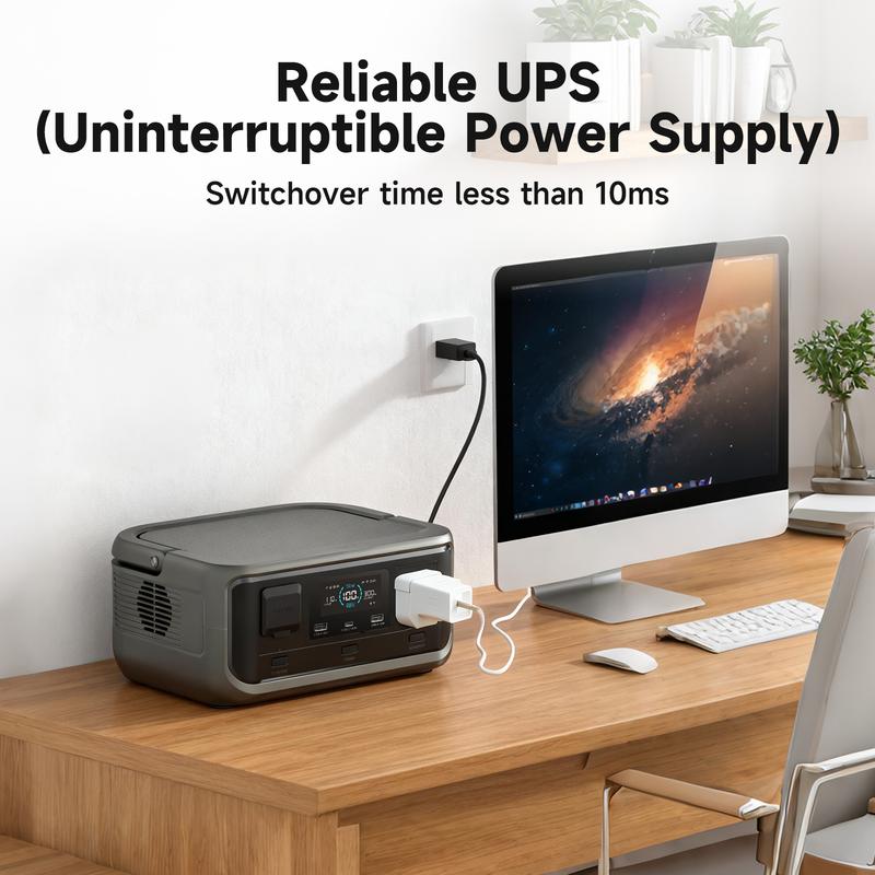 ALLPOWERS station d’énergie portable VOLIX P300, 256 Wh, sortie CA 300 W, batterie LiFePO4, charge rapide en 1 heure, adaptée au camping, à la vie en camping car et comme alimentation de secours pour la maison. — vignette 7