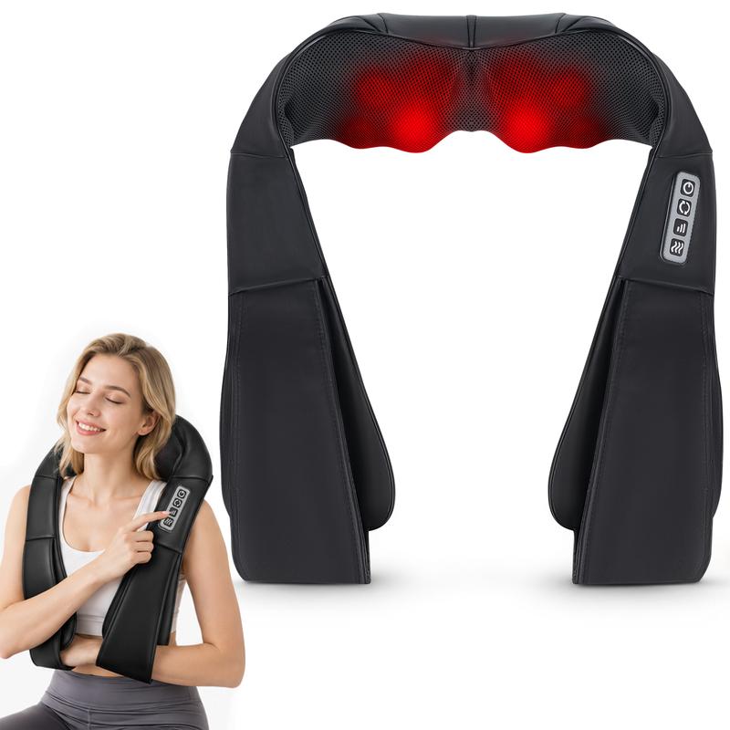 Appareil relaxant 3D de massage et d’étirement pour le cou et le dos – appareil de massage musculaire portable pour le confort du cou, des épaules et de la taille, masseur corporel à massage profond pour la maison, le bureau et comme cadeau de voyage