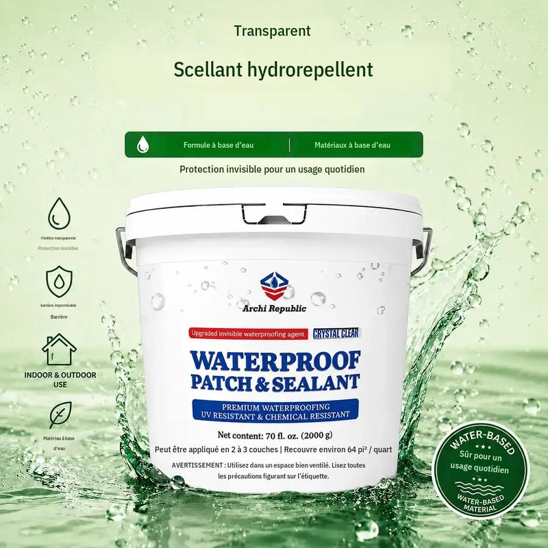 Archi Republic revêtement transparent, sur base d’eau et imperméable – scellant transparent et imperméable pour la réparation des surfaces à domicile