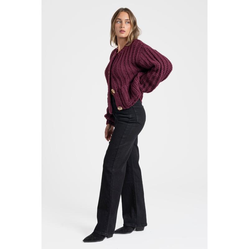 ARMONIAS Jeans Miss Plus, Jean Curvy pour Femme Grande Taille, Wide Leg Coupe Droite et Taille Haute, Denim Ultra Extensible, Modèle Long, Cinq Poches et Fermeture Zippée, Style Décontracté et Urbain. — vignette 3