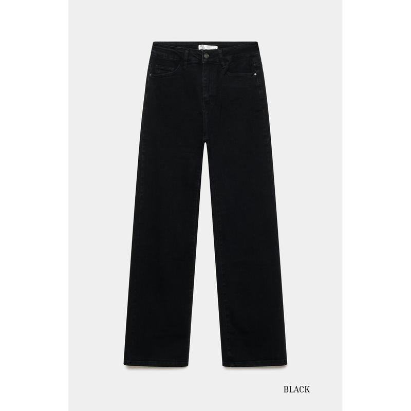ARMONIAS Jeans Miss Plus, Jean Curvy pour Femme Grande Taille, Wide Leg Coupe Droite et Taille Haute, Denim Ultra Extensible, Modèle Long, Cinq Poches et Fermeture Zippée, Style Décontracté et Urbain. — vignette 6