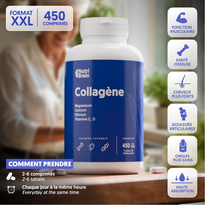 Articulations, Muscles, Os et Beauté Totale | Collagène Hydrolysé NutriBrain XXL — vignette 4