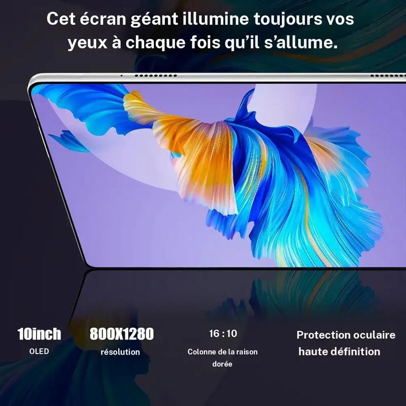【Back to school】Tablette Android de 10,1 inch avec clavier et coque de protection - ensemble complet puissant avec appareil photo de 13 MP - Inclut Stylet & batterie de 5000 mAh — vignette 5