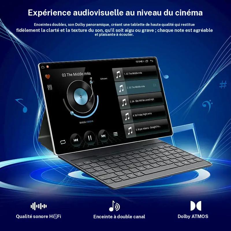 【Back to school】Tablette Android de 10,1 inch avec clavier et coque de protection - ensemble complet puissant avec appareil photo de 13 MP - Inclut Stylet & batterie de 5000 mAh — vignette 6