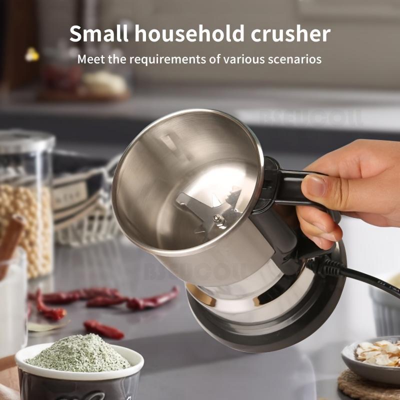 BSEUCOLL 220V European Standard 1pc, Stainless Steel Large Electric Mill, Household Grain Grinder, Dry Grinding Wall Breaking, Upgraded 4 Blades, One-button Start, Fine Powder — vignette 6