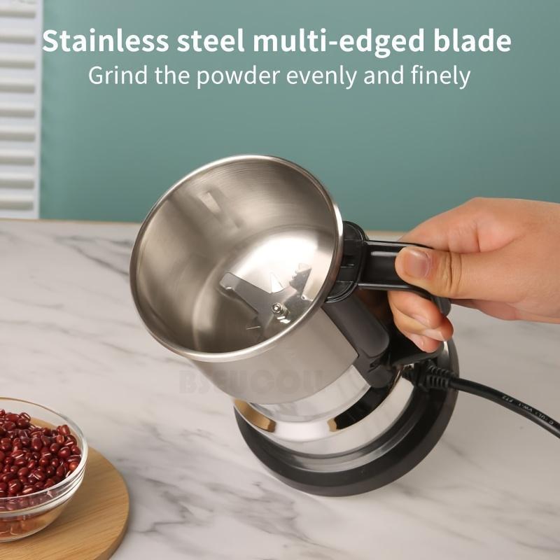 BSEUCOLL 220V European Standard 1pc, Stainless Steel Large Electric Mill, Household Grain Grinder, Dry Grinding Wall Breaking, Upgraded 4 Blades, One-button Start, Fine Powder — vignette 7
