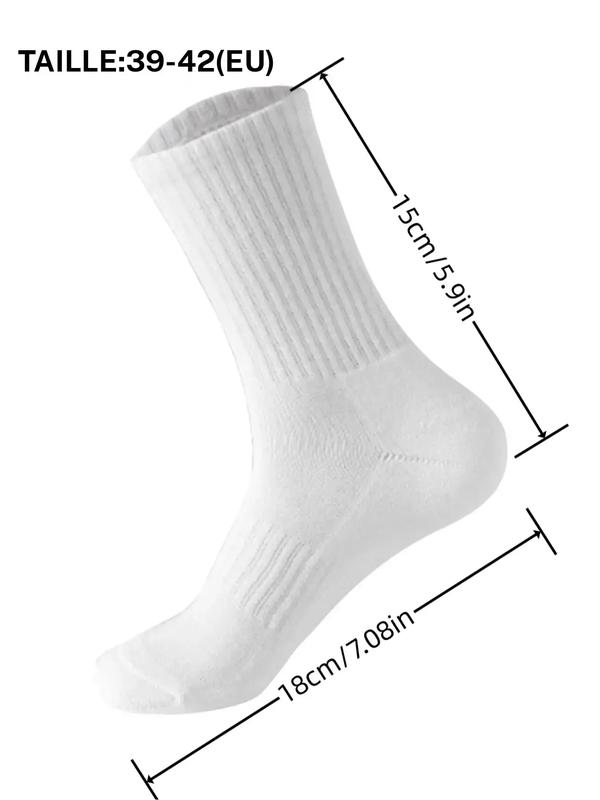 Chaussettes mi-mollet pour homme de couleur unie, chaussettes décontractées douces, confortables et respirantes pour un usage quotidien, chaussettes pour homme toutes saisons — vignette 8
