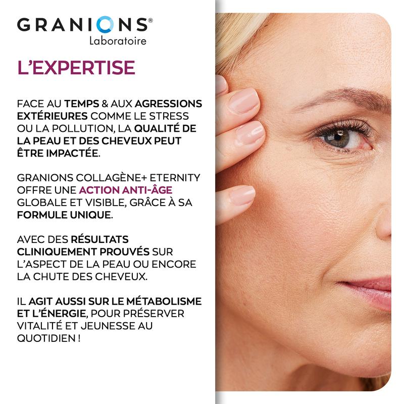 COLLAGENE+ ETERNITY – Goût framboise - Tripeptides de collagène Marin de type I - Acide Hyaluronique – NADH - Anti-âge peau & cheveux – Métabolisme - Poudre 343g — vignette 8