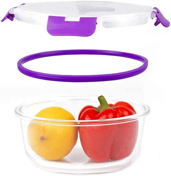 Conteneurs en verre pour aliments - Lot de 12 conteneurs hermétiques avec couvercles transparents - Adaptés au lave-vaisselle et au micro-ondes, sans BPA — vignette 3