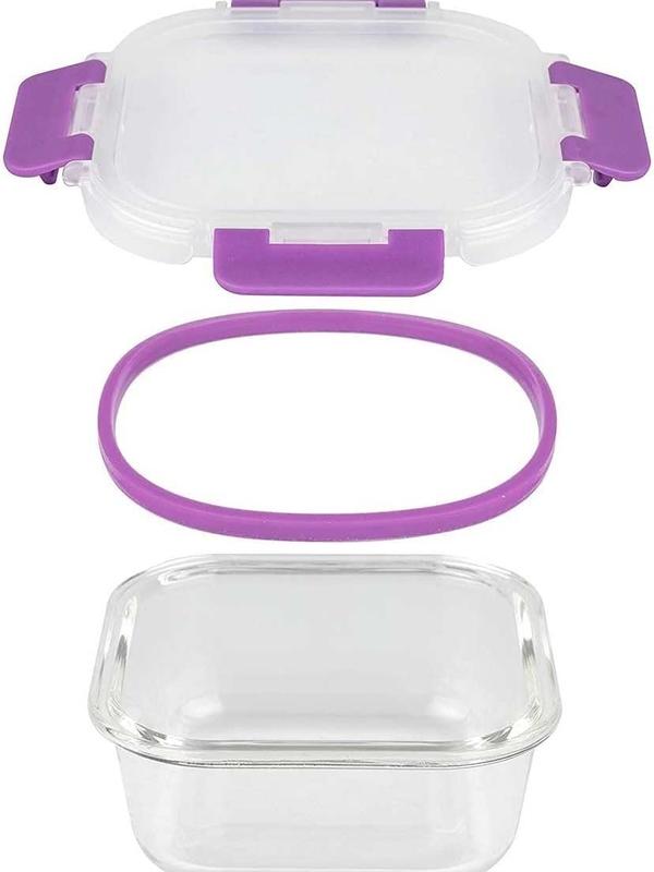 Conteneurs en verre pour aliments - Lot de 12 conteneurs hermétiques avec couvercles transparents - Adaptés au lave-vaisselle et au micro-ondes, sans BPA — vignette 4
