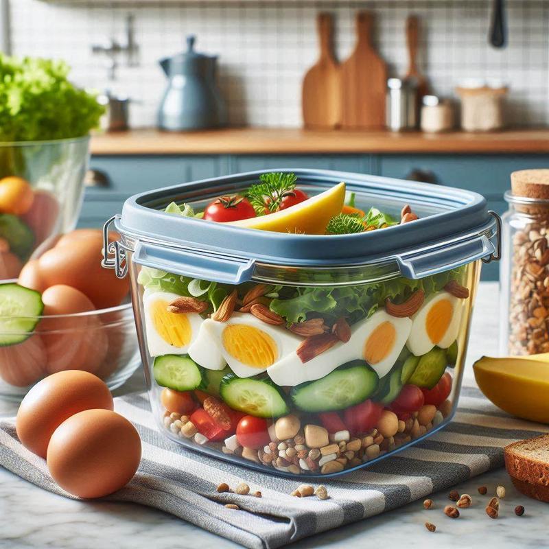 Conteneurs en verre pour aliments - Lot de 12 conteneurs hermétiques avec couvercles transparents - Adaptés au lave-vaisselle et au micro-ondes, sans BPA — vignette 5