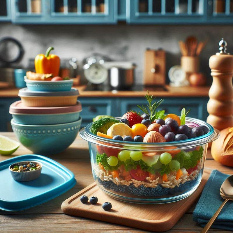 Conteneurs en verre pour aliments - Lot de 12 conteneurs hermétiques avec couvercles transparents - Adaptés au lave-vaisselle et au micro-ondes, sans BPA — vignette 6