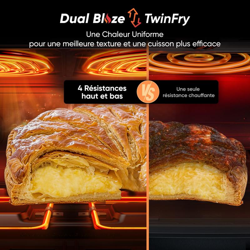 COSORI Air Fryer 10L Twinfry, Friteuse sans Huile Double Résistance, Airfryer à Dual Zone Avec Séparateur Amovible, 5-en-1, Grande Capacité, Cuisson optimale, 40℃-240℃, Contrôle Smart via App — vignette 3