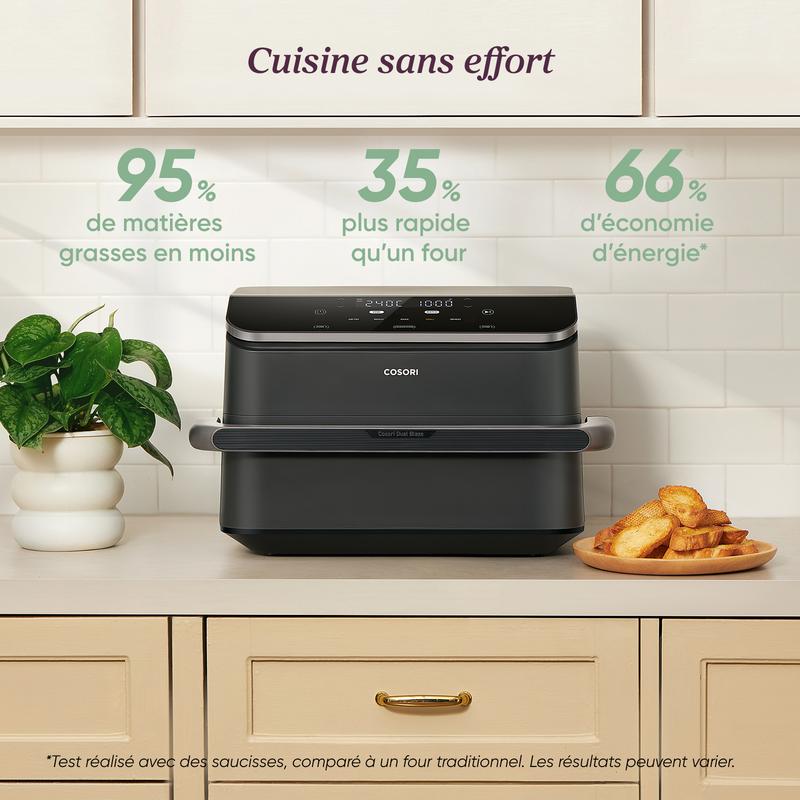 COSORI Air Fryer 10L Twinfry, Friteuse sans Huile Double Résistance, Airfryer à Dual Zone Avec Séparateur Amovible, 5-en-1, Grande Capacité, Cuisson optimale, 40℃-240℃, Contrôle Smart via App — vignette 8