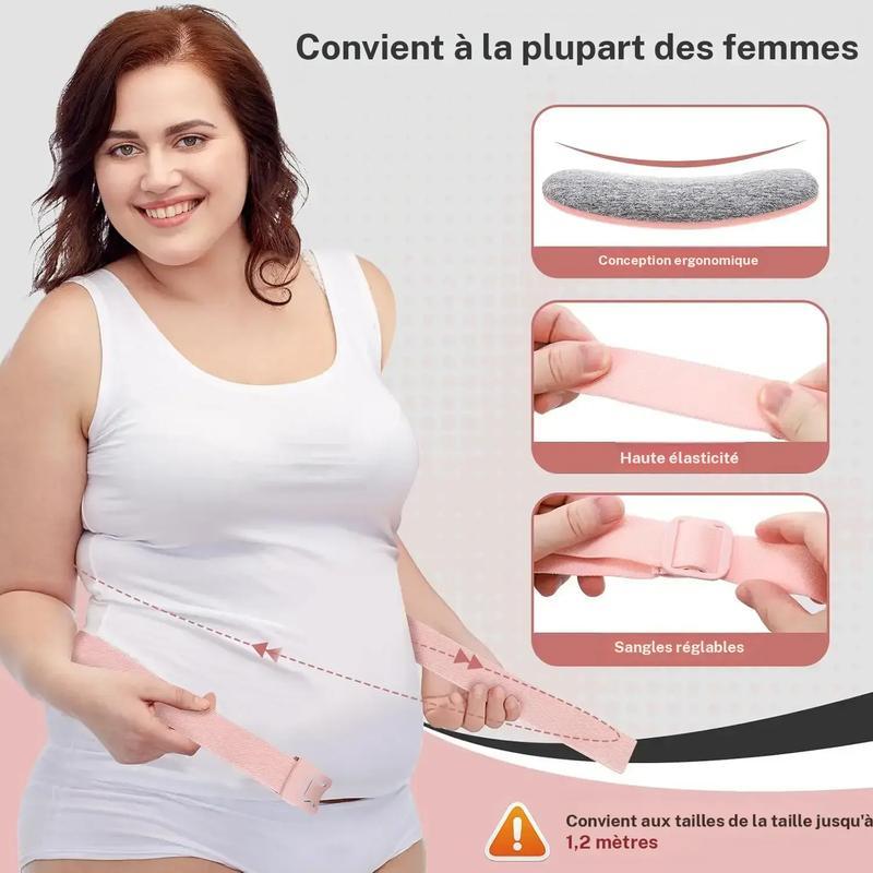 Coussin chauffant menstruel portable et multifonctionnel avec ceinture de massage du bas du dos, 5 niveaux de chaleur et 4 niveaux de vibration, chauffage abdominal pour le soulagement des règles, soins personnels pour femmes à la maison et en voyage — vignette 9