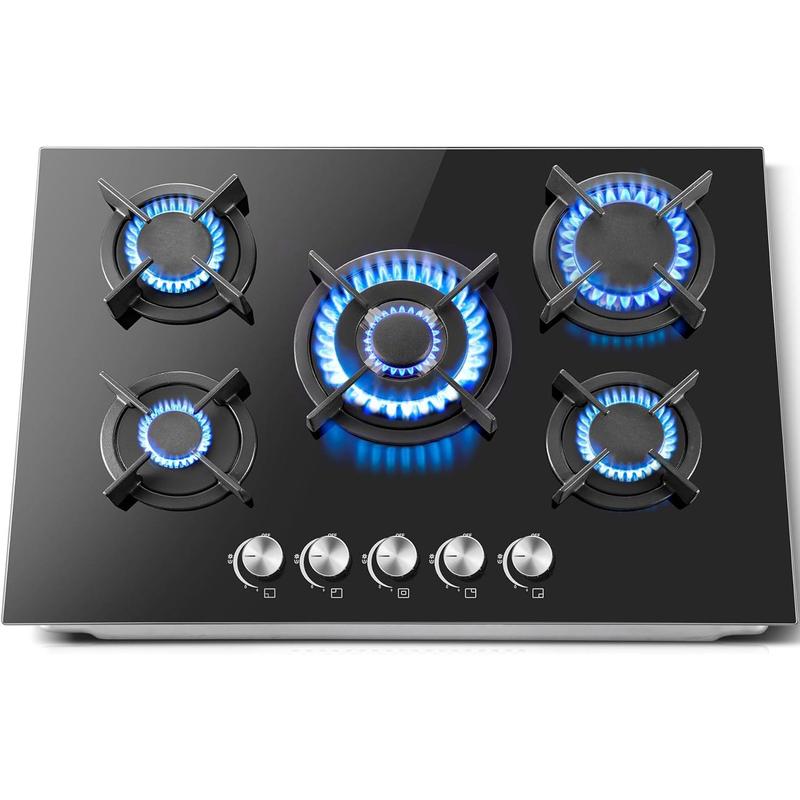 Cuisinière à gaz pour vitres, 5 brûleurs, profil Linea, puissance de 10 400 W, sécurité automatique de flamme, compatible avec le gaz naturel et le LPG, cuisinière intégrée ou sur pied, 70 cm GH7051GB5C2E — vignette 8