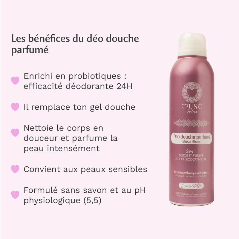 Déo douche parfumé au Musc Blanc - l'Irrésistible — vignette 4
