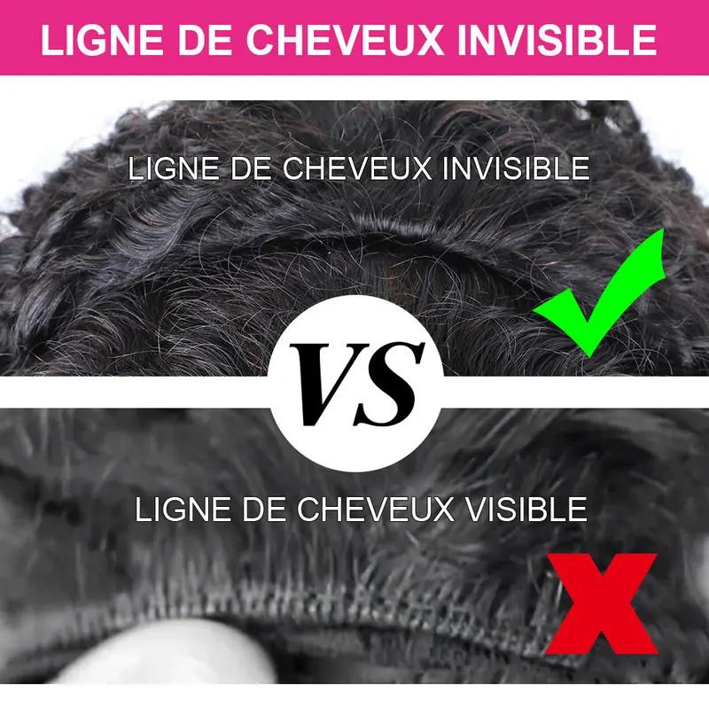 [densité de 200%]MORE FACE Wear Go Half Wig Afro Curly en Cheveux Humains Sans Colle – Ligne Capillaire Invisible, Cordon Ajustable, Retournable, Idéal Débutant, Parfait pour l'Été #BackToSchool #DealDrops — vignette 8