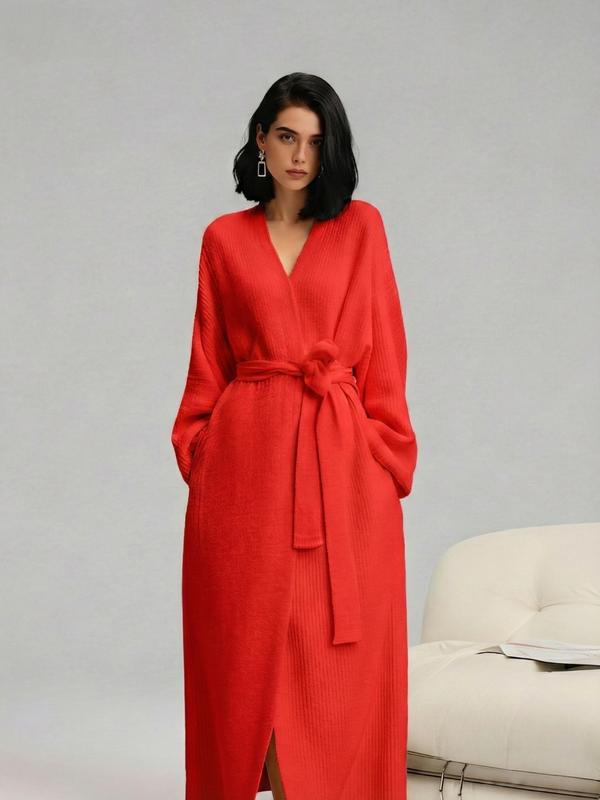 Douceur du peluche douillet | Peignoir en polaire double face pour femme | Vêtements d’intérieur épais en peluche longue | Pyjama en flanelle chaud pour l’automne et l’hiver | Doux, confortable et adapté à un usage intérieur et extérieur — vignette 5