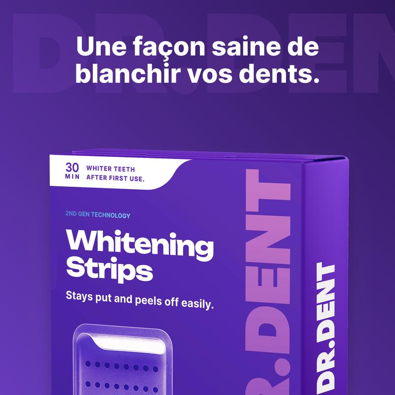 DRDENT Bandes blanchissantes pour les dents violettes – 7/21 applications de blanchiment – Douces pour l’émail – Convient aux dents sensibles – Sans peroxyde — vignette 8