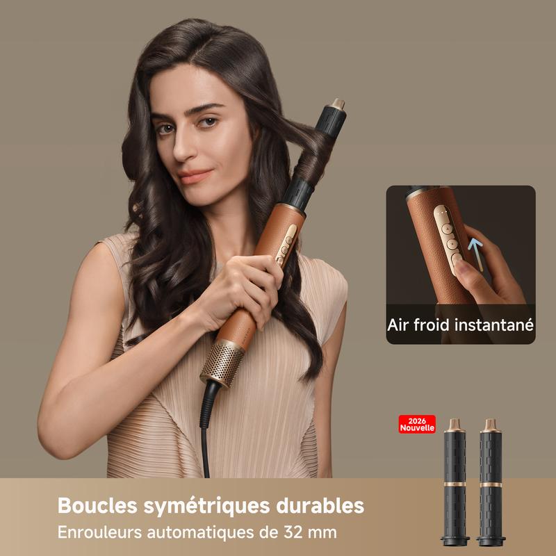 Dreame AirStyle Pro, Appareil de coiffure multifonction 7 en 1, Compact & Léger, séchage rapide, 2 cylindres de bouclage, cheveux volumineux, brosse lissante, réduction des frisottis, coiffage par flux d'air, Travel Sèche‑cheveux, 2026 Nouvelle Version — vignette 2