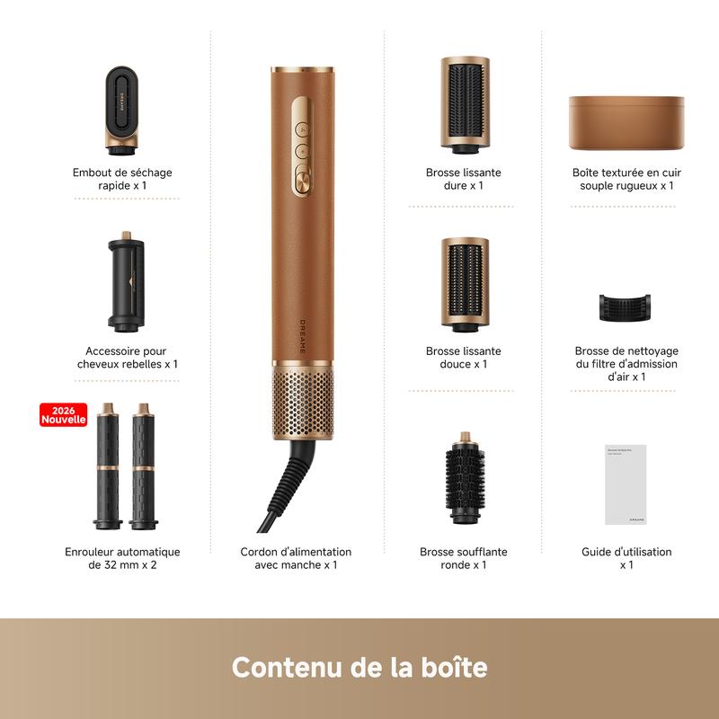 Dreame AirStyle Pro, Appareil de coiffure multifonction 7 en 1, Compact & Léger, séchage rapide, 2 cylindres de bouclage, cheveux volumineux, brosse lissante, réduction des frisottis, coiffage par flux d'air, Travel Sèche‑cheveux, 2026 Nouvelle Version — vignette 7
