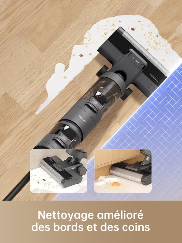 Dreame H11 Core aspirateur sec et humide, brosse de nettoyage des bords, auto-nettoyante, affichage LED, sans fil, pour sols durs, bois — vignette 4