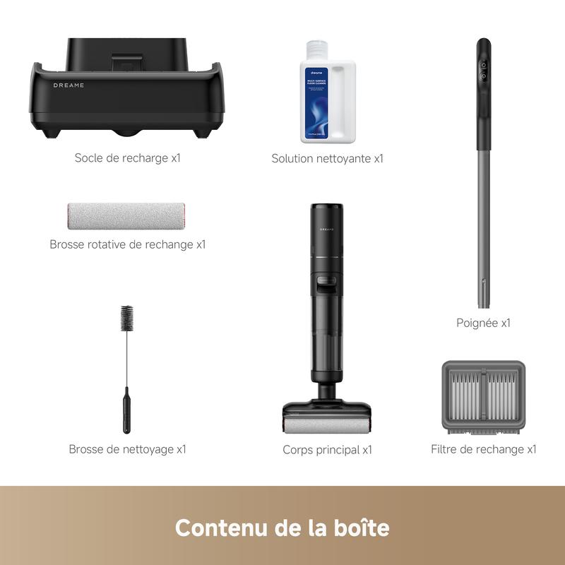 Dreame H12 Pro FlexReach Aspirateur et laveur, portée plate à 180°, séchage en 5 minutes, puissance d’aspiration de 18 000 Pa, lavage à 90 °C, nettoie les deux côtés, jusqu’à 50 minutes de temps de nettoyage — vignette 9