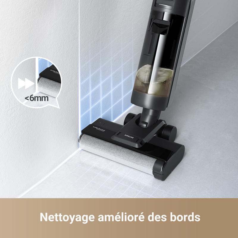 Dreame H12s aspirateur humide et sec , nettoyage Intelligent des sols, aspirateur et essuie glace sans fil pour sols durs, nettoyage des bords avec détection de saleté — vignette 4