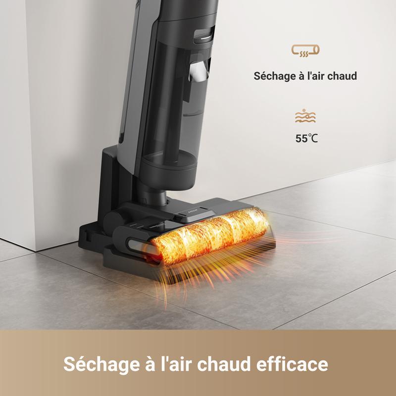 Dreame H12s aspirateur humide et sec , nettoyage Intelligent des sols, aspirateur et essuie glace sans fil pour sols durs, nettoyage des bords avec détection de saleté — vignette 7