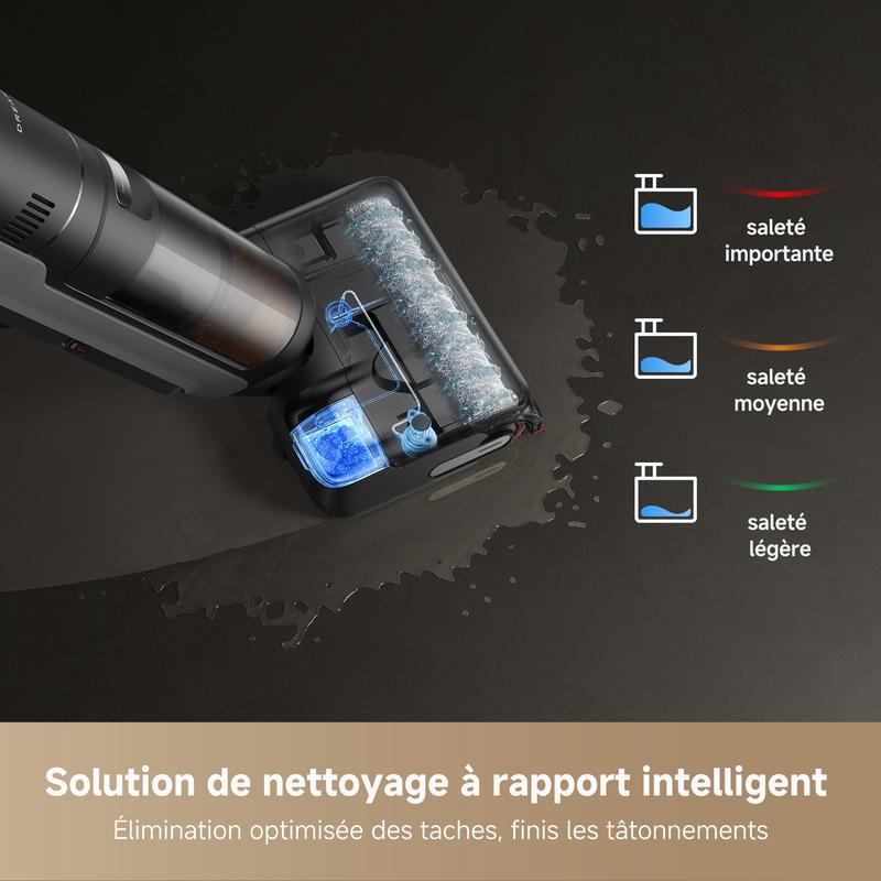 Dreame H15 Mix aspirateur humide et sec 7-en-1, bras robotique IA, nettoyage des bords, puissance d'aspiration 23 kPa, sans nœud, nettoyage des brosses à 100 °C, séchage à 90 °C — vignette 3
