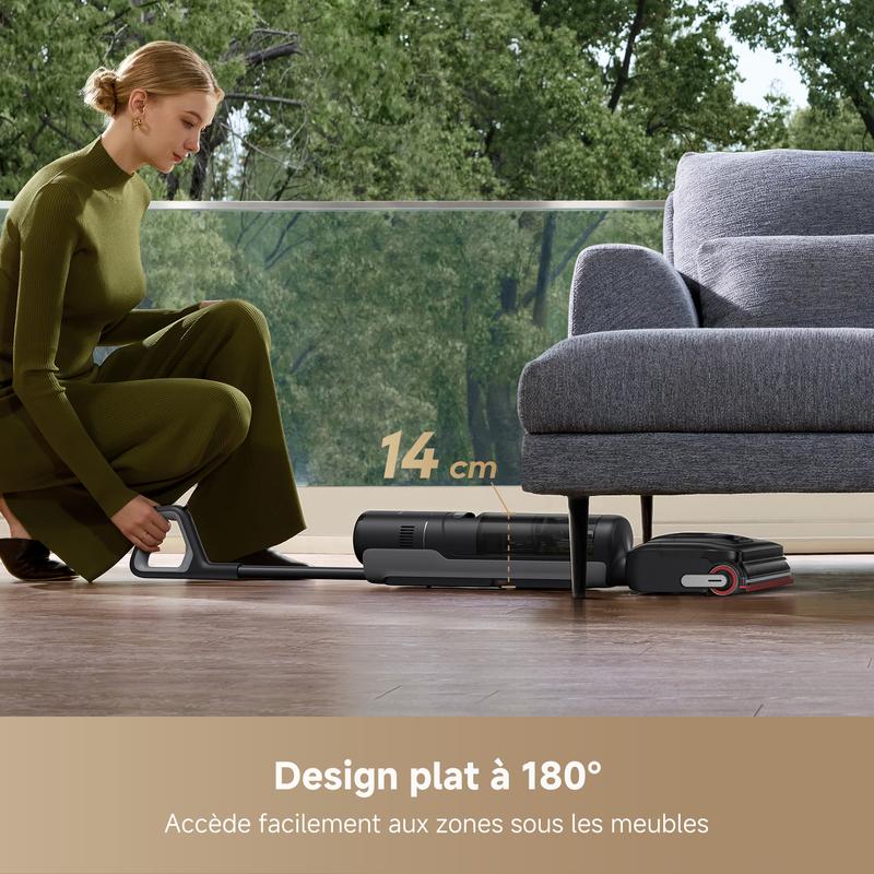 Dreame H15 Mix aspirateur humide et sec 7-en-1, bras robotique IA, nettoyage des bords, puissance d'aspiration 23 kPa, sans nœud, nettoyage des brosses à 100 °C, séchage à 90 °C — vignette 6