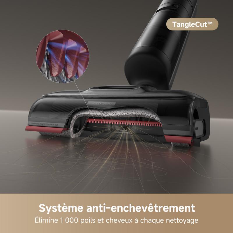 dreame H15 Pro Aspirateur Laveur, Bras robotisé AI DescendReach, Triple arête, 21 kPa, antinœuds, Lavage Brosse immersif 100°C, séchage 5 Min 90°C, portée à Plat 180°, contrôle par Application, TikTokShopBlackFriday — vignette 3