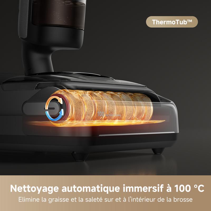 dreame H15 Pro Aspirateur Laveur, Bras robotisé AI DescendReach, Triple arête, 21 kPa, antinœuds, Lavage Brosse immersif 100°C, séchage 5 Min 90°C, portée à Plat 180°, contrôle par Application, TikTokShopBlackFriday — vignette 4