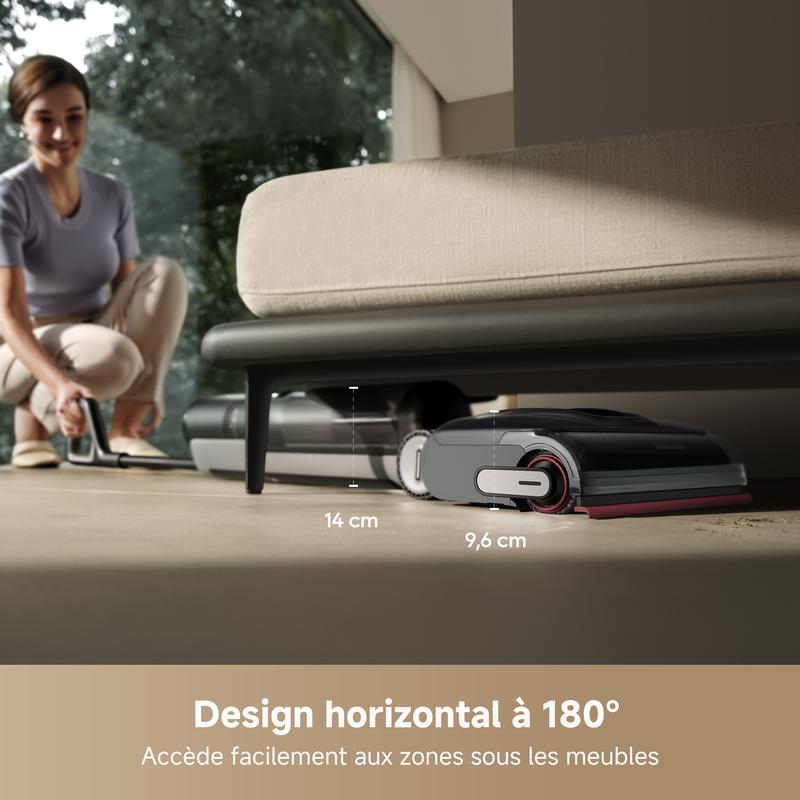 dreame H15 Pro Aspirateur Laveur, Bras robotisé AI DescendReach, Triple arête, 21 kPa, antinœuds, Lavage Brosse immersif 100°C, séchage 5 Min 90°C, portée à Plat 180°, contrôle par Application, TikTokShopBlackFriday — vignette 5