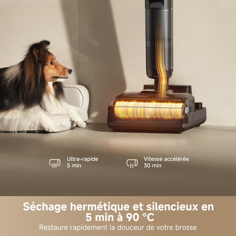 dreame H15 Pro Aspirateur Laveur, Bras robotisé AI DescendReach, Triple arête, 21 kPa, antinœuds, Lavage Brosse immersif 100°C, séchage 5 Min 90°C, portée à Plat 180°, contrôle par Application, TikTokShopBlackFriday — vignette 6
