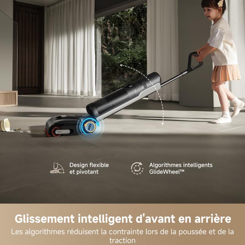 dreame H15 Pro Aspirateur Laveur, Bras robotisé AI DescendReach, Triple arête, 21 kPa, antinœuds, Lavage Brosse immersif 100°C, séchage 5 Min 90°C, portée à Plat 180°, contrôle par Application, TikTokShopBlackFriday — vignette 7