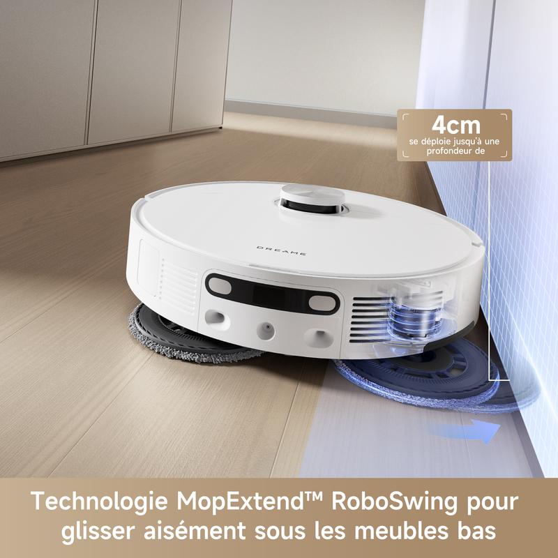 DREAME L10s Ultra Gen 2 Robot Aspirateur Laveur 10 000 Pa, Technologie MopExtend RoboSwing, Base Entièrement Automatique, Mode Animaux, 32 réglages de niveau d'eau, Système de lavage des sols DuoScrub, TikTokShopBlackFriday — vignette 7