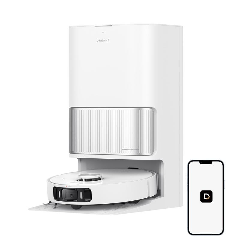 dreame L40 Ultra AE Robot Aspirateur et Serpillière Autonome, 19 000 Pa Aspiration Puissante, Nettoyage Sec-Humide, Dock Tout-en-1 Vidange Automatique, 2 Brosses Incluses, TikTokShopBlackFriday
