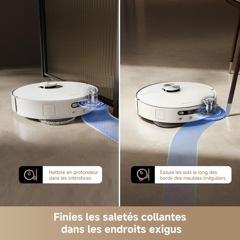 dreame L40 Ultra AE Robot Aspirateur et Serpillière Autonome, 19 000 Pa Aspiration Puissante, Nettoyage Sec-Humide, Dock Tout-en-1 Vidange Automatique, 2 Brosses Incluses, TikTokShopBlackFriday — vignette 4
