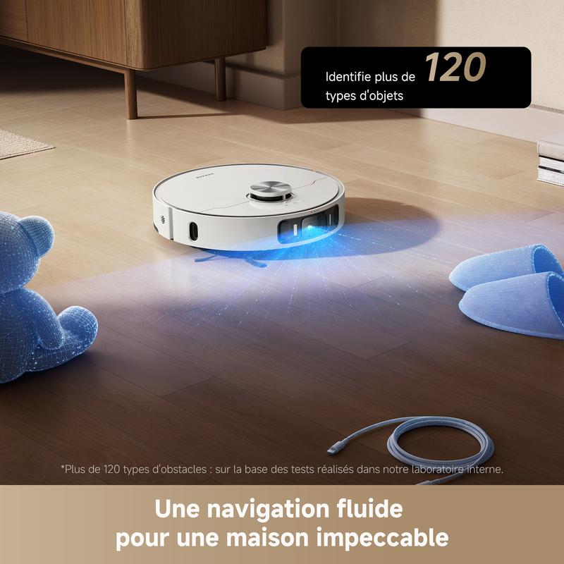 dreame L40 Ultra AE Robot Aspirateur et Serpillière Autonome, 19 000 Pa Aspiration Puissante, Nettoyage Sec-Humide, Dock Tout-en-1 Vidange Automatique, 2 Brosses Incluses, TikTokShopBlackFriday — vignette 6