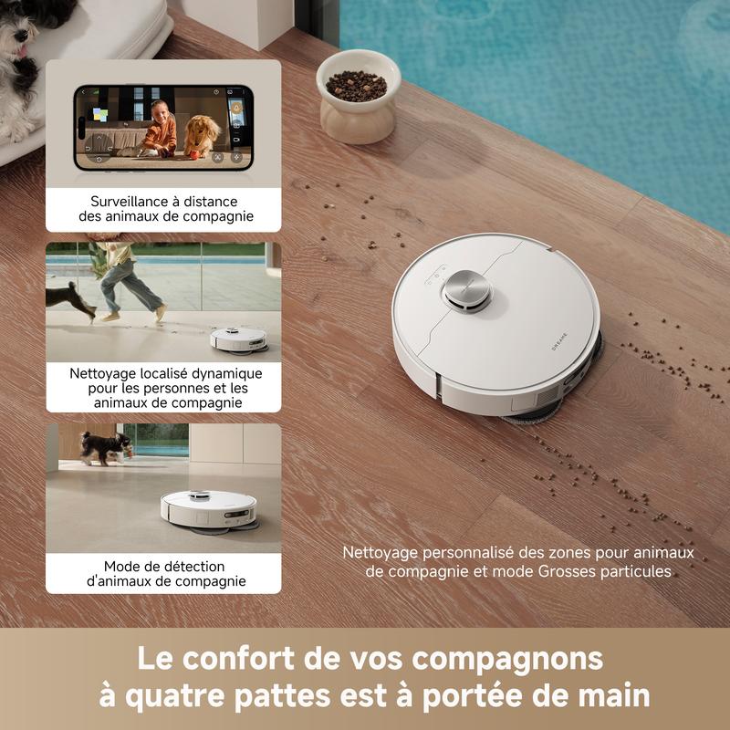 dreame L40 Ultra AE Robot Aspirateur et Serpillière Autonome, 19 000 Pa Aspiration Puissante, Nettoyage Sec-Humide, Dock Tout-en-1 Vidange Automatique, 2 Brosses Incluses, TikTokShopBlackFriday — vignette 8