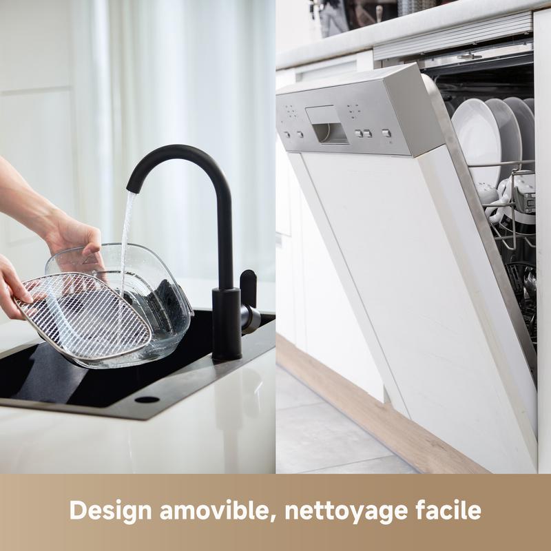 DREAME Tasti Friteuse à Air en Verre Portable, Airfryer 5 en 1, 2 Récipients (2,5 L + 4,5 L), Verre Borosilicate de 6 mm, Air Chaud Circulant en 3D, Compatible Lave Vaisselle, Vue à 360°, Design Amovible — vignette 5